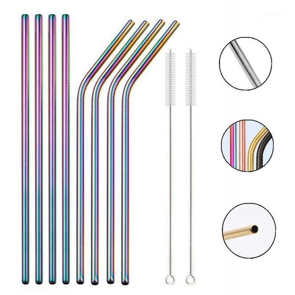 drinking straws rainbow color reusable metal set with cleaner brush 304 stainless steel straw milk drinkware bar party accessory1
drinking straws rainbow color reusable metal set with cleaner brush 304 stainless steel straw milk drinkware bar party accessory1