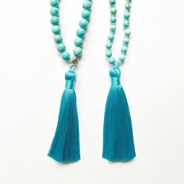 pendant necklaces 6 8mm blue howlite stone bead necklace 108 mala beads meditation buddhism bracelet tassel hand knotted 1pc, Silver
pendant necklaces 6 8mm blue howlite stone bead necklace 108 mala beads meditation buddhism bracelet tassel hand knotted 1pc, Silver