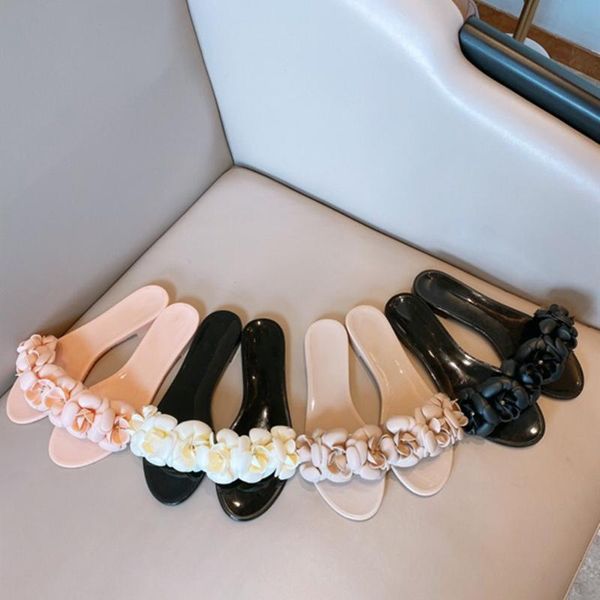 slippers fashion genuine leather women's sandals summer solid flowers jelly shoes pu luxury box, Black
slippers fashion genuine leather women's sandals summer solid flowers jelly shoes pu luxury box, Black