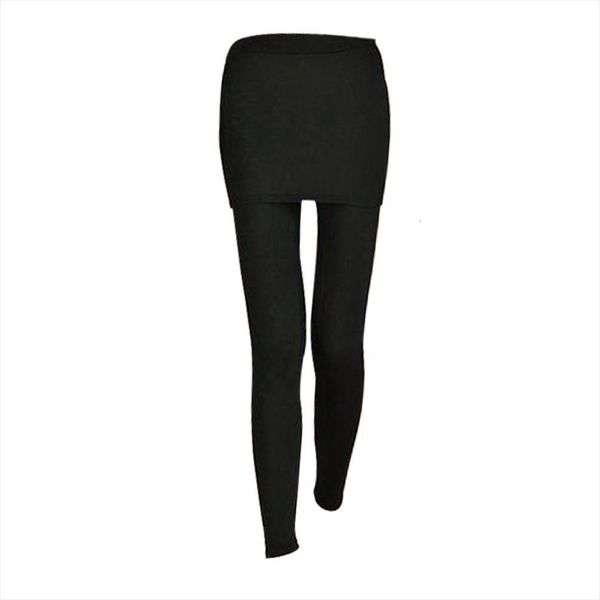 two in one with womens legging attached mini skirt winter pants thermal high waisted casual, Black
two in one with womens legging attached mini skirt winter pants thermal high waisted casual, Black