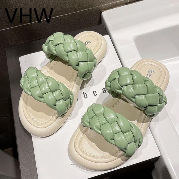 slippers women 2021 summer braided platform fashion open toe shoes chunky soft sole flats slides casual brand weavn sandals, Black 
slippers women 2021 summer braided platform fashion open toe shoes chunky soft sole flats slides casual brand weavn sandals, Black