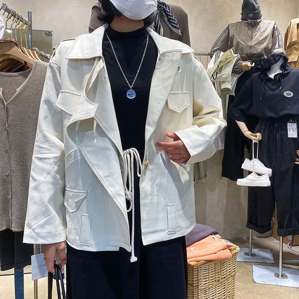 women's jackets 2021 pu short leather jacket korean version lapel versatile motorcycle wear casual coat 5168, Black;brown
women's jackets 2021 pu short leather jacket korean version lapel versatile motorcycle wear casual coat 5168, Black;brown