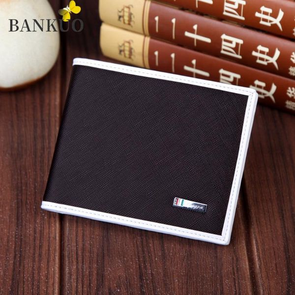 bankuo men short wallet multi-card wallet cross pattern contrast color trend men leather sewing thread casual purse z108, Red;black
bankuo men short wallet multi-card wallet cross pattern contrast color trend men leather sewing thread casual purse z108, Red;black