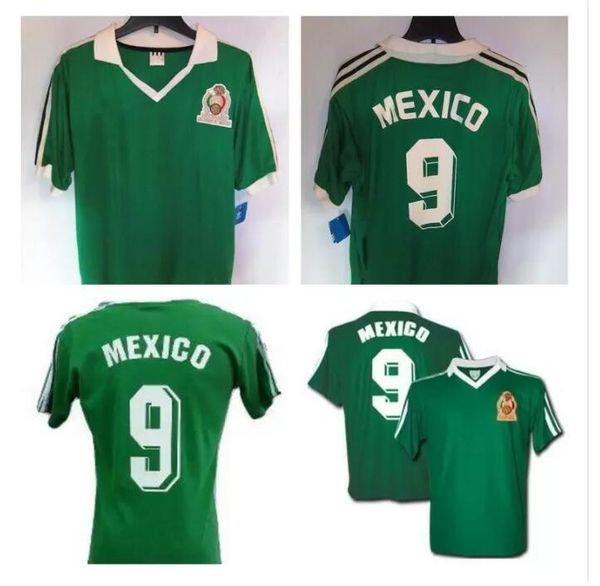 mexico 1986 retro soccer jerseys #9 h.sanchez #10 carcia vintage galindo alves camiseta de futbol hermosillo suarez g.aspe football shirt, Black;yellow 
mexico 1986 retro soccer jerseys #9 h.sanchez #10 carcia vintage galindo alves camiseta de futbol hermosillo suarez g.aspe football shirt, Black;yellow