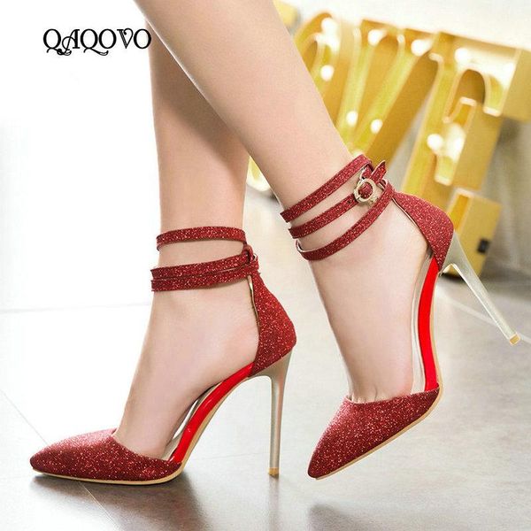 dress shoes women summer high heels sandals ankle strap thin heel ladies buckle sequined party gold silver red, Black
dress shoes women summer high heels sandals ankle strap thin heel ladies buckle sequined party gold silver red, Black