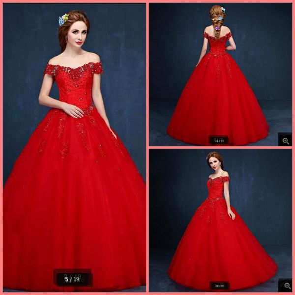 2021 red tulle ball gown prom dress off the shoulder v neck beading appliques prom gowns corset puffy long party dresses, Black
2021 red tulle ball gown prom dress off the shoulder v neck beading appliques prom gowns corset puffy long party dresses, Black