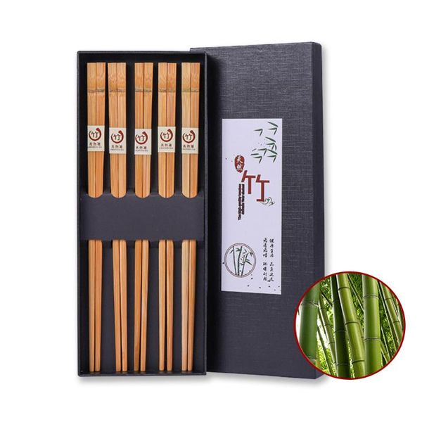 chopsticks 5 pairs/set reusable bamboo japanese dinnerware healthy tableware non-slip with high-end gift box
chopsticks 5 pairs/set reusable bamboo japanese dinnerware healthy tableware non-slip with high-end gift box