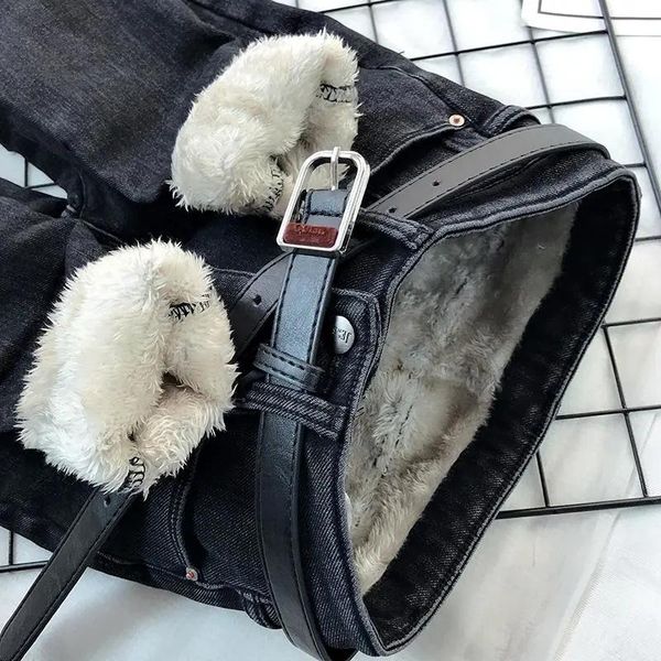 women's jeans black grey vintage faux cashmere female high waist winter fashion punk pencil pants thick fleece skinny denim women, Blue
women's jeans black grey vintage faux cashmere female high waist winter fashion punk pencil pants thick fleece skinny denim women, Blue