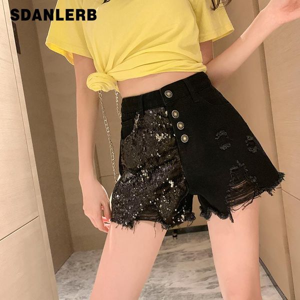 women's jeans plus size spring summer black shorts women cowboy high waist ripped jean pants holes sequin ladies, Blue
women's jeans plus size spring summer black shorts women cowboy high waist ripped jean pants holes sequin ladies, Blue