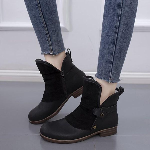 boots winter women's warm fur zippers pu leather ladies casual short women shoes slip on female buckle 2021, Black
boots winter women's warm fur zippers pu leather ladies casual short women shoes slip on female buckle 2021, Black