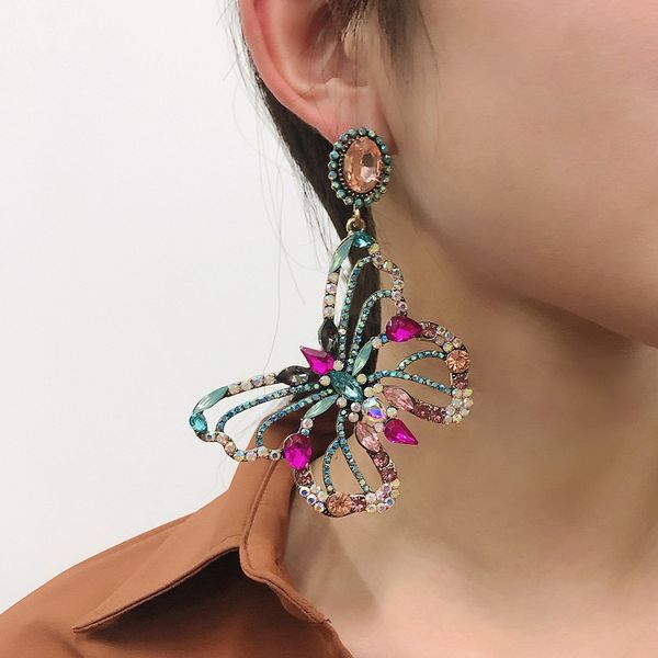 e9378 earrings exaggerated personality butterfly women fashion creative color diamond ear studs, Golden;silver
e9378 earrings exaggerated personality butterfly women fashion creative color diamond ear studs, Golden;silver