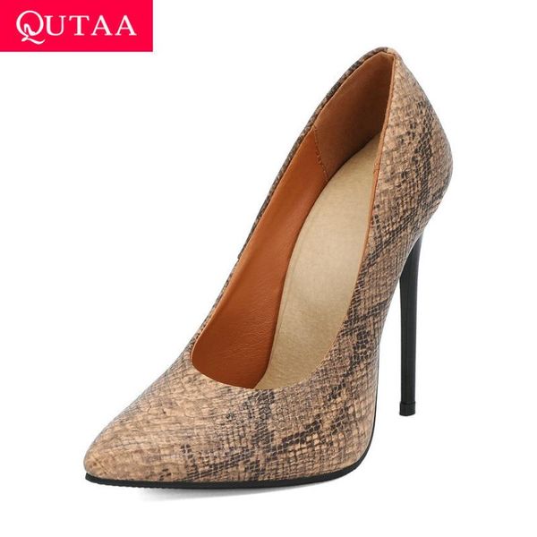 dress shoes qutaa 2021 pointed toe stilettos snakeskin pu leather slip on ladies pumps thin high heel women single big size 34-43, Black
dress shoes qutaa 2021 pointed toe stilettos snakeskin pu leather slip on ladies pumps thin high heel women single big size 34-43, Black