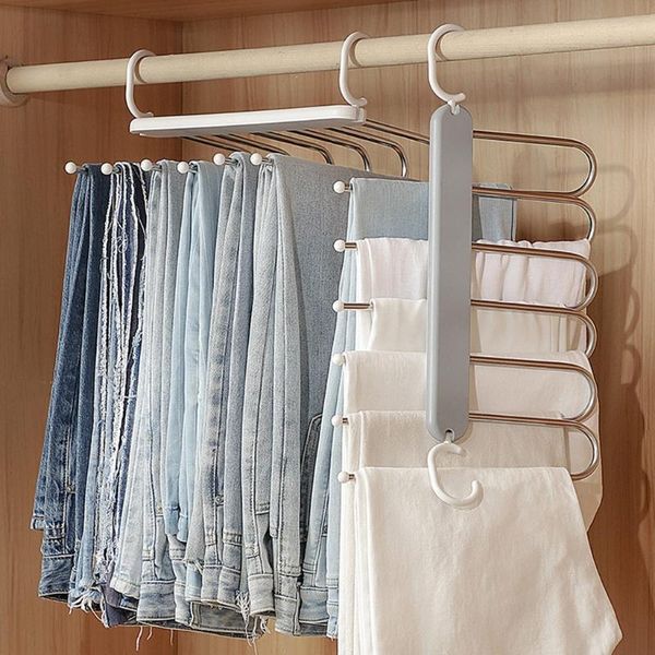 hangers & racks 6 layers non-slip space saving pants hanger stainless steel storage drying clothes organizer with double hook
hangers & racks 6 layers non-slip space saving pants hanger stainless steel storage drying clothes organizer with double hook