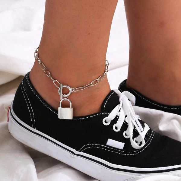 anklets classic lock geometry ot buckle anklet fashion for women jewelry charm accessories chunky thick steampunk aluminum chain, Red;blue
anklets classic lock geometry ot buckle anklet fashion for women jewelry charm accessories chunky thick steampunk aluminum chain, Red;blue