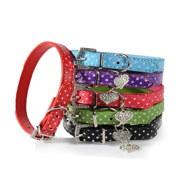 adjustable cat collar crystal diamond heart pendant kitten necklace kitten neck strap for small cat pet supplies shiny leather
adjustable cat collar crystal diamond heart pendant kitten necklace kitten neck strap for small cat pet supplies shiny leather