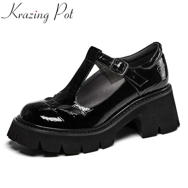 dress shoes krazing pot vintage mary janes round toe heels young lady streetwear modern buckle strap cozy women pumps l8f1, Black
dress shoes krazing pot vintage mary janes round toe heels young lady streetwear modern buckle strap cozy women pumps l8f1, Black