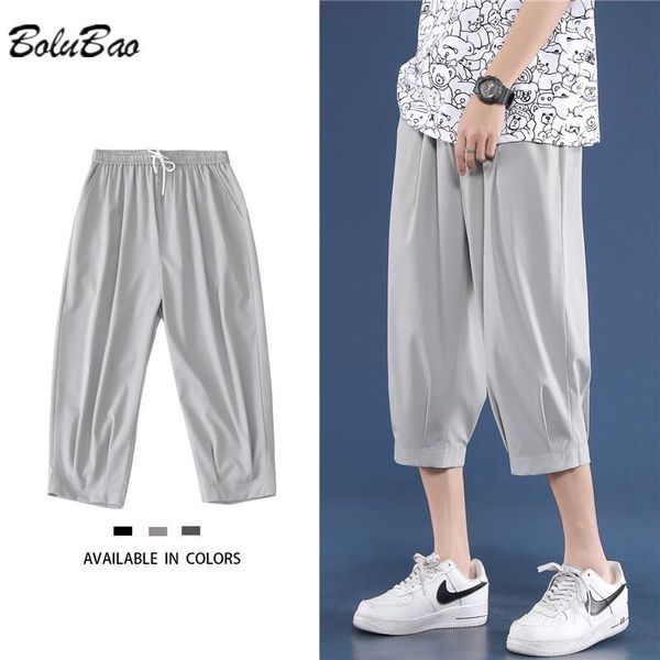men's pants bolubao 2021 summer cropped simple casual ice silk thin sweatpants all match solid color loose for men, Black
men's pants bolubao 2021 summer cropped simple casual ice silk thin sweatpants all match solid color loose for men, Black