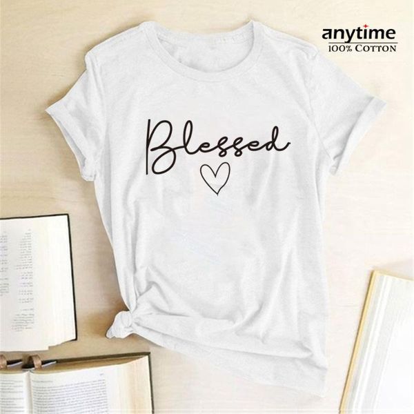 women's t-shirt 100% cotton blessed heart printing t-shirts women clothes t shirt harajuku graphic tee casual short sleeve for, White
women's t-shirt 100% cotton blessed heart printing t-shirts women clothes t shirt harajuku graphic tee casual short sleeve for, White