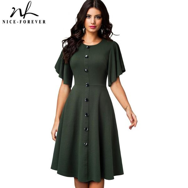 casual dresses nice-forever summer women solid color elegant peplum sleeve flare swing a-line dress a248, Black;gray
casual dresses nice-forever summer women solid color elegant peplum sleeve flare swing a-line dress a248, Black;gray