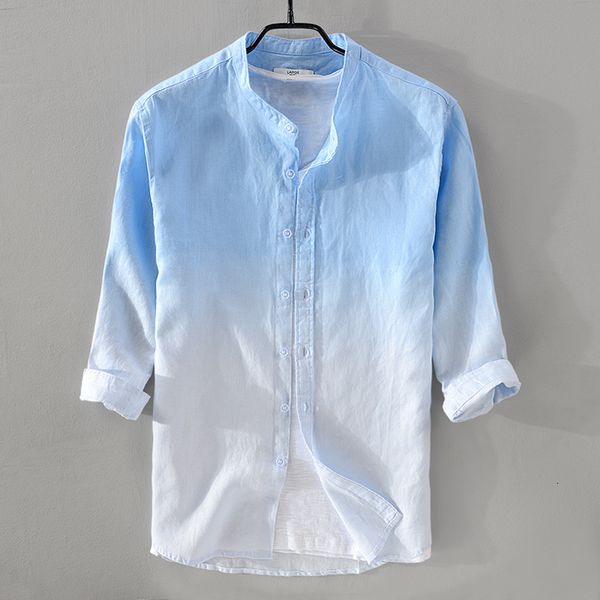 2021 new style stand collar gradient blue linen breathable fashion men shirts -3xl three-quarter sleeve shirt male chemise 2w1k, White
2021 new style stand collar gradient blue linen breathable fashion men shirts -3xl three-quarter sleeve shirt male chemise 2w1k, White