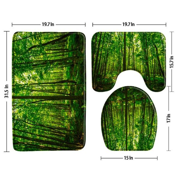 bath mats green forest landscape mat non-slip three-piece toilet cover lid carpets floor bathroom decor u-shaped pad
bath mats green forest landscape mat non-slip three-piece toilet cover lid carpets floor bathroom decor u-shaped pad