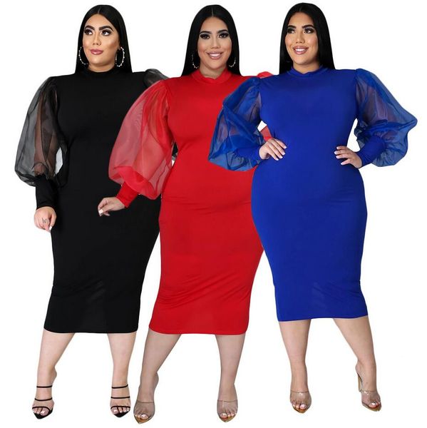 f1022 european and american plus size women's clothing mesh see-through lantern sleeve dress with hip 3 colors ing, Black;gray
f1022 european and american plus size women's clothing mesh see-through lantern sleeve dress with hip 3 colors ing, Black;gray