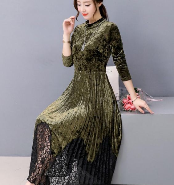 casual dresses 2021 spring and autumn summer with style fashion women long sleeve high collar velvet dress, Black;gray
casual dresses 2021 spring and autumn summer with style fashion women long sleeve high collar velvet dress, Black;gray