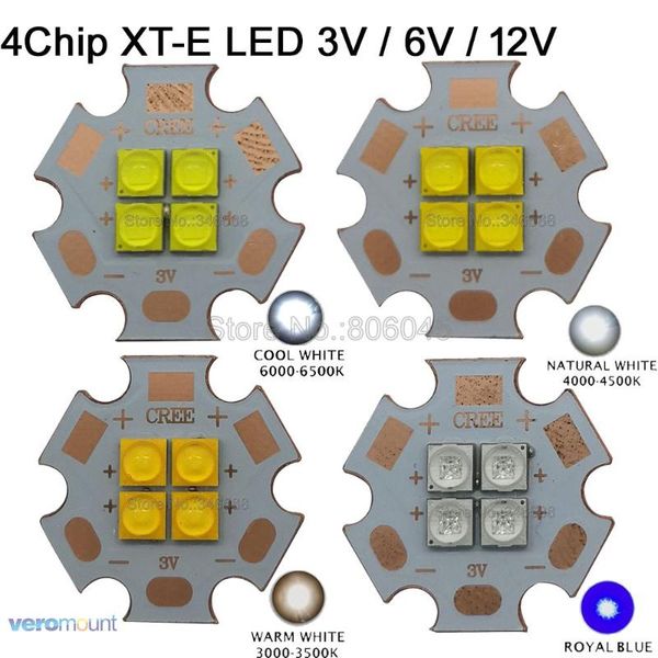 bulbs 10x cree xt-e xte 3v 6v 12v 4chips high power led emitter cool white 6500k warm 3000k neutral 4500k royal blue 450nm
bulbs 10x cree xt-e xte 3v 6v 12v 4chips high power led emitter cool white 6500k warm 3000k neutral 4500k royal blue 450nm