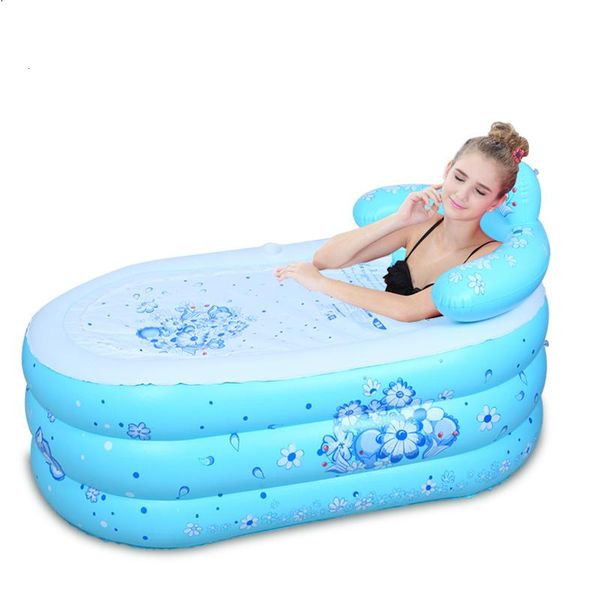 bathing tubs & seats thickened insulation medium inflatable bathtub folding bath barrel