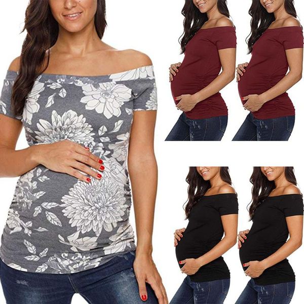 maternity & tees women pregnancy short sleeve off shoulder nusring clothes breastfeeding ropa de mujer, White
maternity & tees women pregnancy short sleeve off shoulder nusring clothes breastfeeding ropa de mujer, White