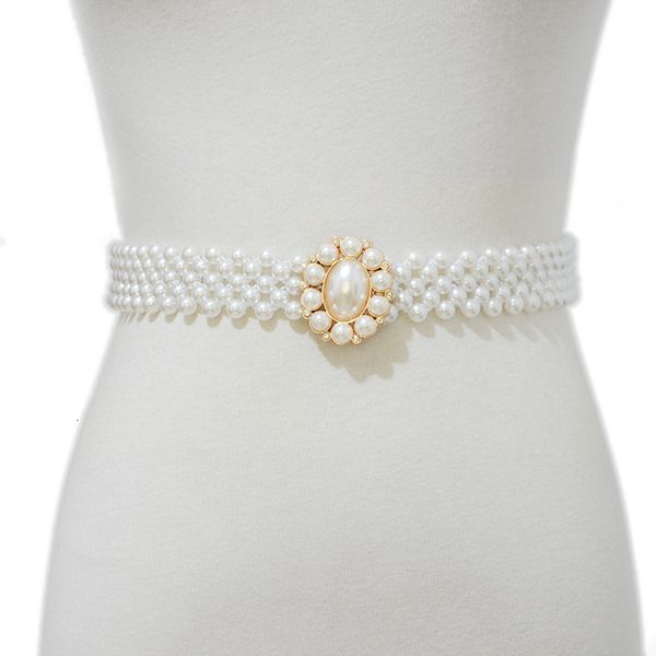 new women's decorative pearl belt women's fashion versatile oval button pearl dress, Black;brown
new women's decorative pearl belt women's fashion versatile oval button pearl dress, Black;brown