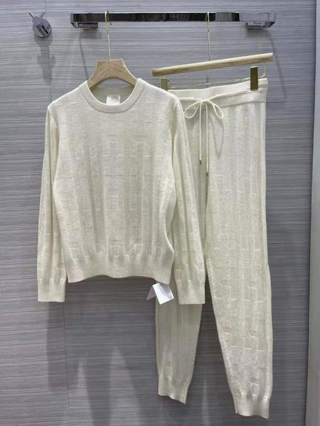 women's two piece pants 2021 autumn and winter fashion casual cashmere suit knitted sweater +, White
women's two piece pants 2021 autumn and winter fashion casual cashmere suit knitted sweater +, White