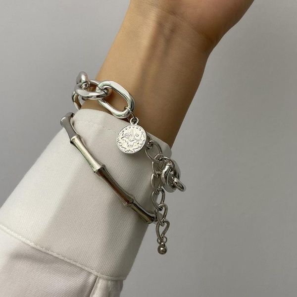 link, chain vintage coin bracelets set for women geometric punk bamboo shape multilayer bracelet bangles fashion charm jewelry accessories, Black
link, chain vintage coin bracelets set for women geometric punk bamboo shape multilayer bracelet bangles fashion charm jewelry accessories, Black