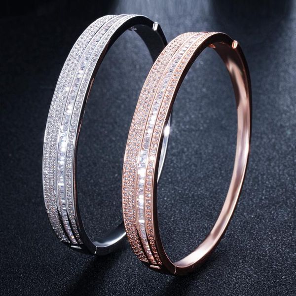 bangle cwwzircons fashion sparkling cubic zirconia rose gold color open bangles for women jewelry gift bg011, Black
bangle cwwzircons fashion sparkling cubic zirconia rose gold color open bangles for women jewelry gift bg011, Black