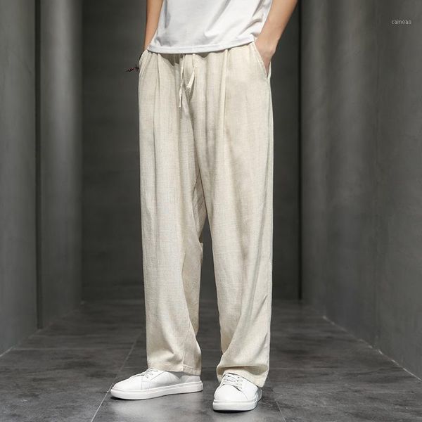 men's pants linen cotton loose casual long straight plus size chinese style h32, Black
men's pants linen cotton loose casual long straight plus size chinese style h32, Black