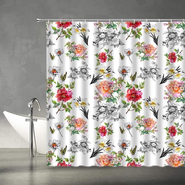 flower shower curtain watercolor blooming pink rose peony white daisy gray floral butterfly vintage rustic plant spring scenery
flower shower curtain watercolor blooming pink rose peony white daisy gray floral butterfly vintage rustic plant spring scenery