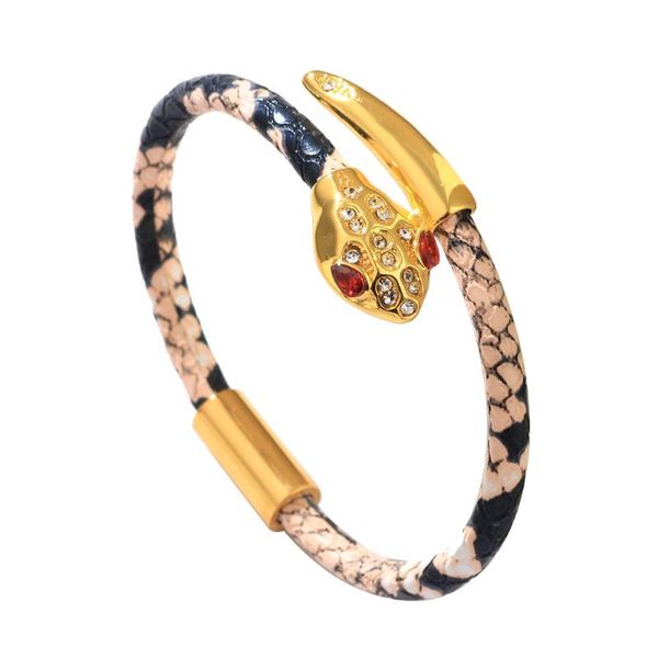 bangle trend jewelry cowhide bracelet snake head retro for men gift pulseira masculina, Black
bangle trend jewelry cowhide bracelet snake head retro for men gift pulseira masculina, Black