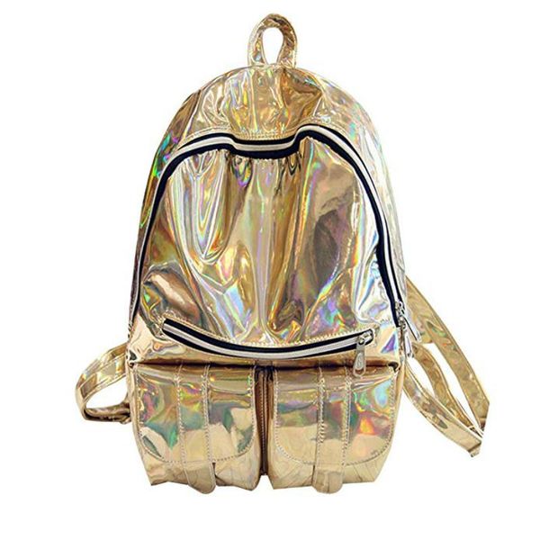 backpack fashion holographic pu leather casual laser school glitter large travel bag mochila for teenages women men
backpack fashion holographic pu leather casual laser school glitter large travel bag mochila for teenages women men