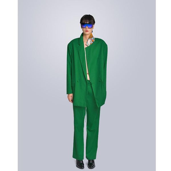 two piece dress mishow milan fashion week spring/summer 2021 set female turn down collar single-breasted green jacket long pant look-8, White
two piece dress mishow milan fashion week spring/summer 2021 set female turn down collar single-breasted green jacket long pant look-8, White