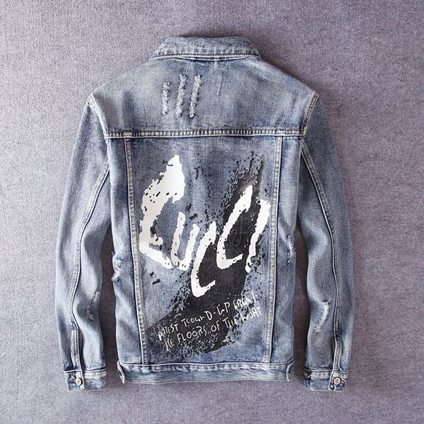 2021 new fashion streetwear printed designer hip hop denim men punk coats slim fit biker jackets hombre qomf, Black;brown
2021 new fashion streetwear printed designer hip hop denim men punk coats slim fit biker jackets hombre qomf, Black;brown