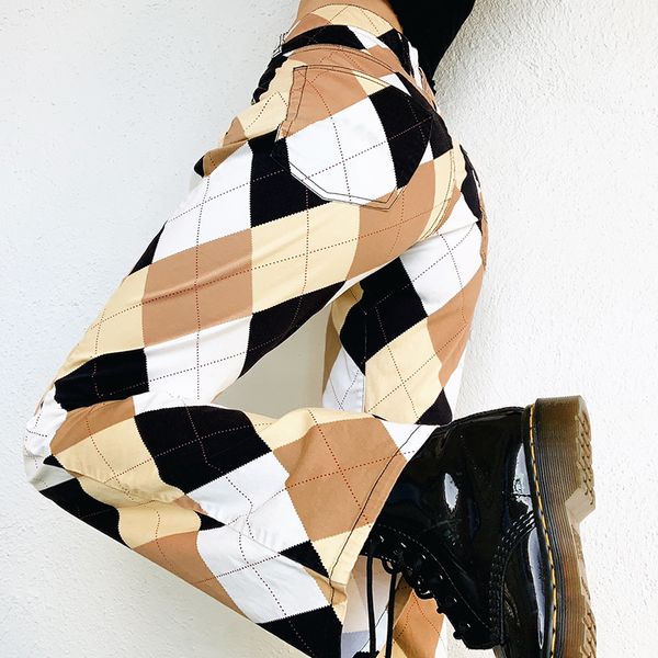 contrast color plaid pants women vintage 90s outfits joggers female streetwear high waist y2k fashion straight trousers, Black;white
contrast color plaid pants women vintage 90s outfits joggers female streetwear high waist y2k fashion straight trousers, Black;white