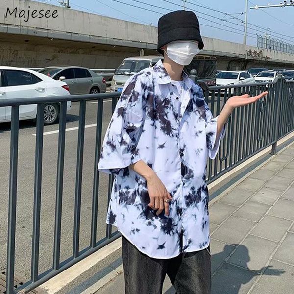 men's casual shirts men harajuku all-match short sleeve summer fashion loose chic tie dye design streetwear handsome couples vintage i, White;black
men's casual shirts men harajuku all-match short sleeve summer fashion loose chic tie dye design streetwear handsome couples vintage i, White;black
