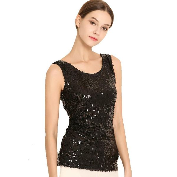 women's blouses & shirts summer women plus size sequins vest sleeveless casual female blouse s-5xl, White
women's blouses & shirts summer women plus size sequins vest sleeveless casual female blouse s-5xl, White
