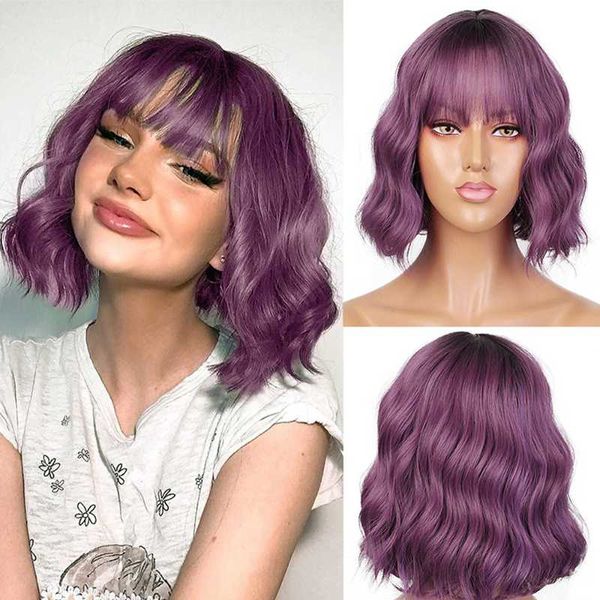synthetic wigs fgy purple wig with bangs for ladies short hair 10 inches, Black
synthetic wigs fgy purple wig with bangs for ladies short hair 10 inches, Black