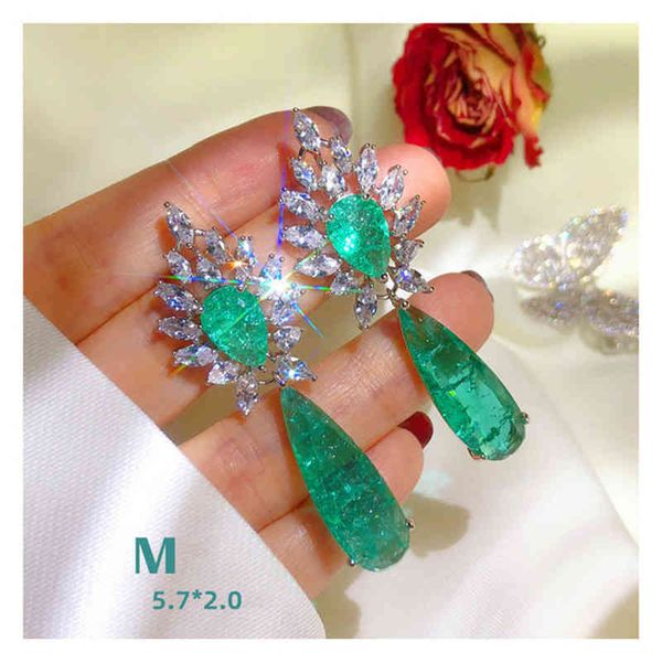 luxury jewelry drop earrings for women solid s925 silver natural emerald gemstone vintage wedding engagement promise brincos, Golden
luxury jewelry drop earrings for women solid s925 silver natural emerald gemstone vintage wedding engagement promise brincos, Golden