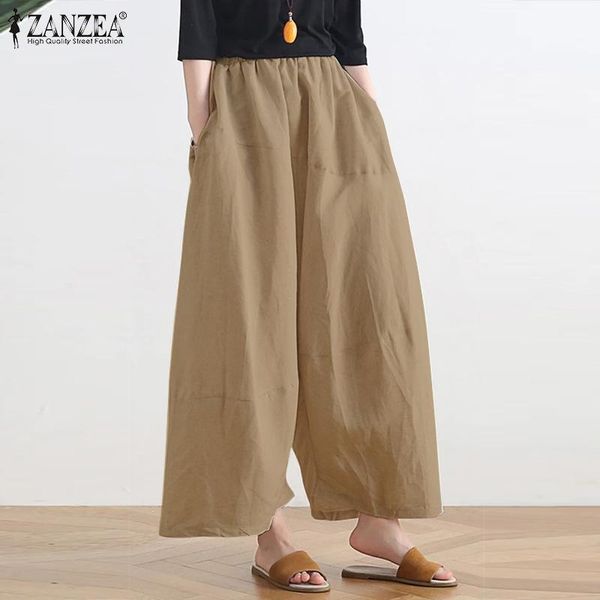 women's pants & capris women casual loose wide leg summer elastic waist pantalon trousers zanzea holiday solid pockets palazzo femme pl, Black;white
women's pants & capris women casual loose wide leg summer elastic waist pantalon trousers zanzea holiday solid pockets palazzo femme pl, Black;white