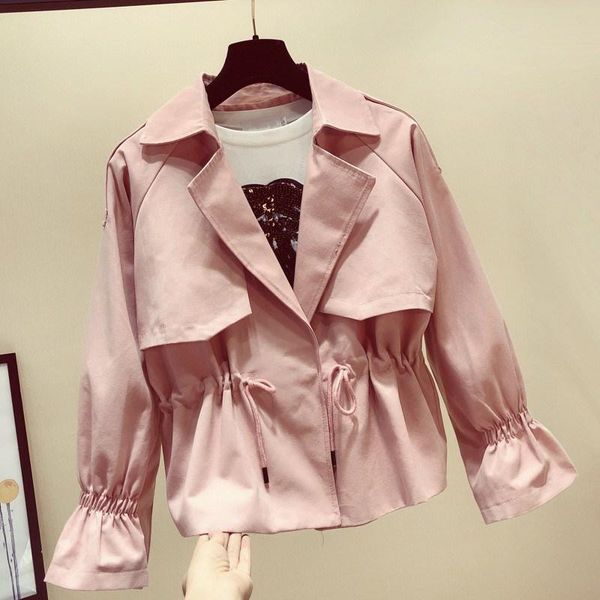 women's trench coats 2021 spring fashion solid short coat women lapel long sleeve windbreaker female tie up casual outerwear, Tan;black
women's trench coats 2021 spring fashion solid short coat women lapel long sleeve windbreaker female tie up casual outerwear, Tan;black