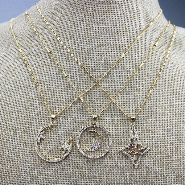 pendant necklaces 18inch 10pcs/lot design cz charm necklace,star/moon shape cubic zircon component jewelry,plated chain necklace wholesale, Silver
pendant necklaces 18inch 10pcs/lot design cz charm necklace,star/moon shape cubic zircon component jewelry,plated chain necklace wholesale, Silver