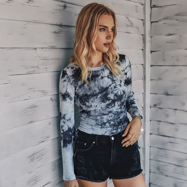 2021 new autumn winter tie dye knitted women slim full sleeve o-neck casual t shirt cotton ivz5, White
2021 new autumn winter tie dye knitted women slim full sleeve o-neck casual t shirt cotton ivz5, White