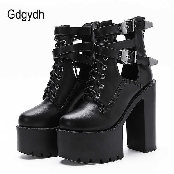 gdgydh buckle womens nightclub shoes high heels hollow out ankle boots platform heels gothic black leather short boots lady y0914
gdgydh buckle womens nightclub shoes high heels hollow out ankle boots platform heels gothic black leather short boots lady y0914